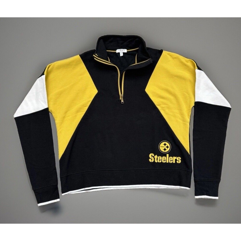 Pittsburgh Steelers WEAR by Erin Andrews Womens M Quarter Zip Pullover NFL